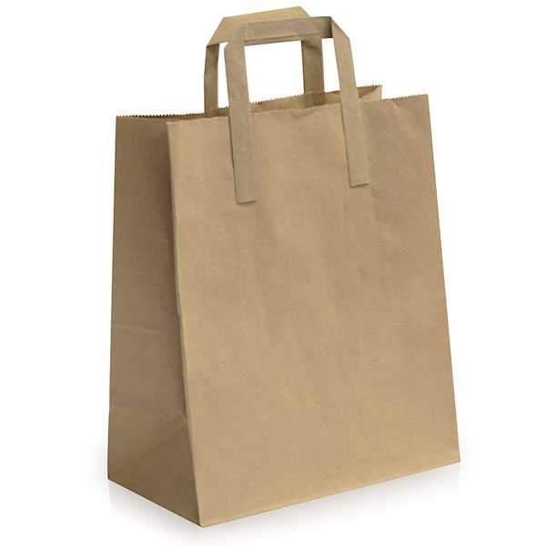18cm x 22cm x 8cm WECANSOURCEIT We Can Source It Ltd 30 x Pink Candy Stripe Paper Carrier Bags with Flat Handles 